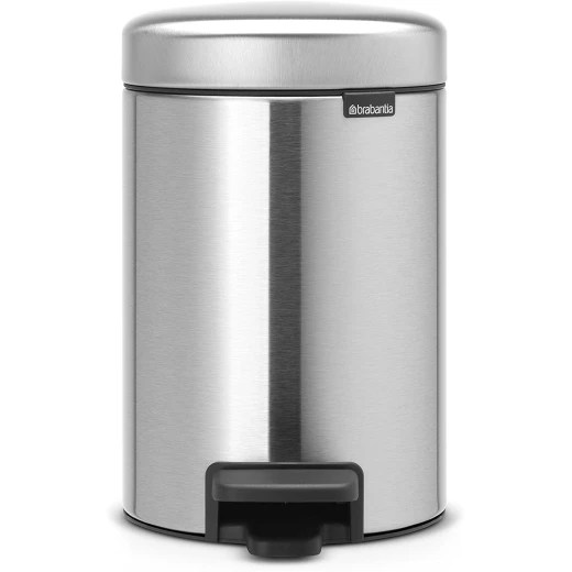 Brabantia NewIcon Pedal Bin 3L Matt Steel Fingerprint Proof, Soft Close Lid, Removable Plastic Inner Bucket, Supports Ocean Cleanup, 10-Year Guarantee Brabantia NewIcon Pedal Bin 3L Matt Steel Fingerprint Proof, Soft Close Lid, Removable Plastic Inner Bucket, Supports Ocean Cleanup, 10-Year Guarantee