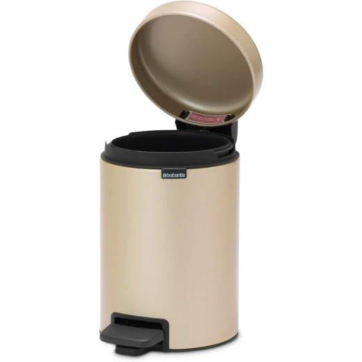 Brabantia NewIcon Pedal Bin 3L Champagne Soft Close Lid, Compact Design, Supports Ocean Cleanup, Stylish Trash Can for Bathroom or Office, 10-Year Guarantee - Brabantia - Image 6