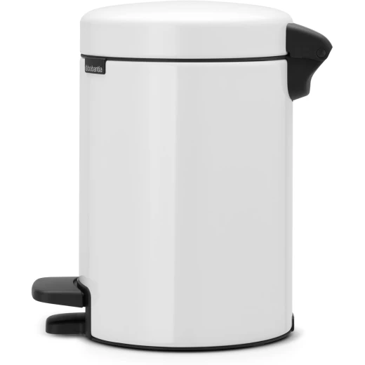 Brabantia NewIcon Pedal Bin 3L White Soft Close Lid, Removable Plastic Inner Bucket, Supports Ocean Cleanup, 10-Year Guarantee Stylish Small Trash Can for Bathroom or Office - Brabantia - Image 3
