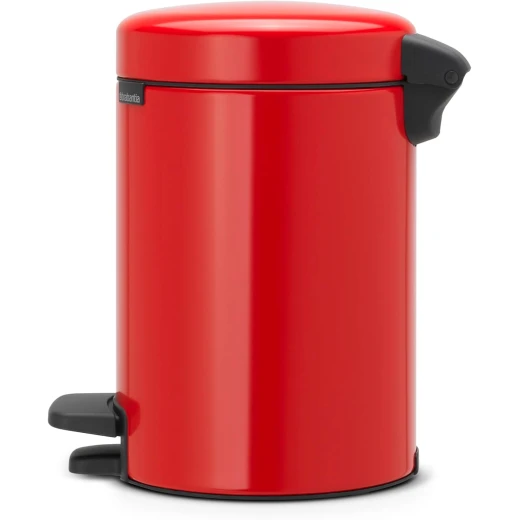Brabantia NewIcon Pedal Bin 3L Red Soft Close Lid, Removable Plastic Inner Bucket, Supports Ocean Cleanup, 10-Year Guarantee Stylish Small Trash Can for Bathroom or Office - Brabantia - Image 3