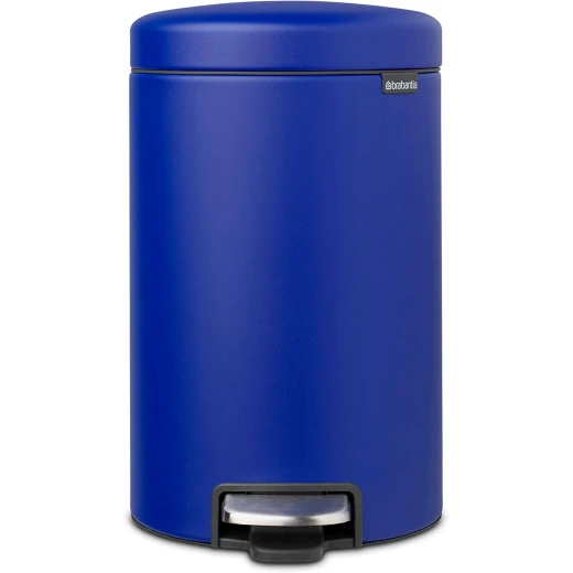 Brabantia - NewIcon Pedal Bin 12L - Medium Waste Bin for Kitchen or Bedroom - Soft Closing Lid - Light Pedal Operation - with Removable Inner Bucket - Non-Slip Base - Powerful Blue - 25 x 34 x 41 cm Brabantia - NewIcon Pedal Bin 12L - Medium Waste Bin for Kitchen or Bedroom - Soft Closing Lid - Light Pedal Operation - with Removable Inner Bucket - Non-Slip Base - Powerful Blue - 25 x 34 x 41 cm