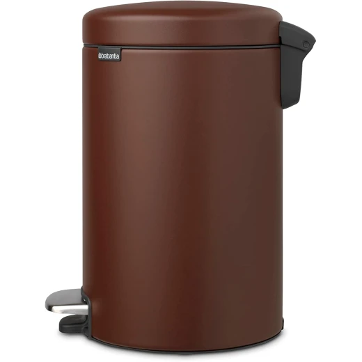 Brabantia - NewIcon Pedal Bin 12L - Medium Waste Bin for Kitchen or Bedroom - Soft Closing Lid - Light Pedal Operation - with Removable Inner Bucket - Non-Slip Base - Cosy Brown - 25 x 34 x 41 cm - Brabantia - Image 9