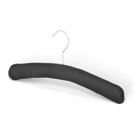 Bentley Wellington Satin Padded Hanger Black Luxury Fabric Hanger for Delicate Clothing (38cm, Cotton & Linen) Bentley Wellington Satin Padded Hanger Black Luxury Fabric Hanger for Delicate Clothing (38cm, Cotton & Linen)