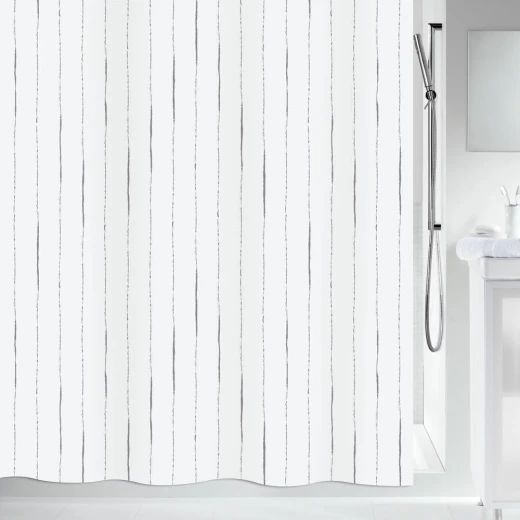 Spirella Alina Shower Curtain Grey, 180x200 cm, 100% Polyester, Anti-Mould & Antibacterial, Water-Repellent, Easy-Clean, Opaque Spirella Alina Shower Curtain Grey, 180x200 cm, 100% Polyester, Anti-Mould & Antibacterial, Water-Repellent, Easy-Clean, Opaque