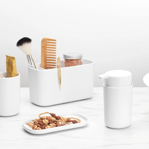 Brabantia ReNew Soap Dispenser White, 250ml Capacity, Drip-Free Pump, Non-Slip Base, Stylish & Functional Bathroom Accessory - Brabantia - Image 2
