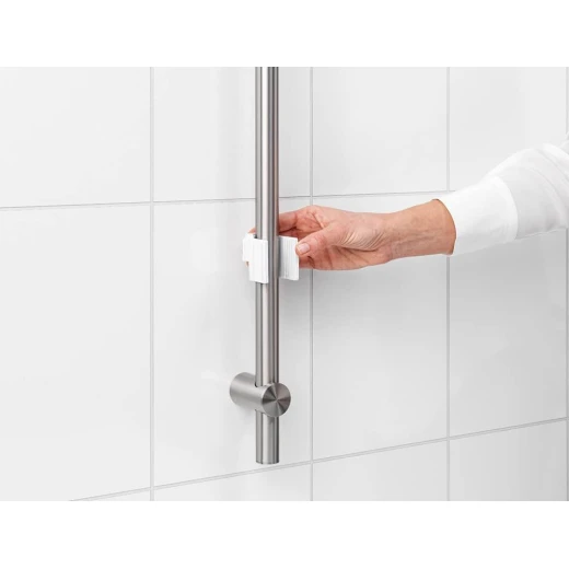 ReNew Shower Caddy White, Rust-Resistant, No-Drill Mounting, Compact & Adjustable, Fits 16–28mm Shower Rods, 2kg Load Capacity - Brabantia - Image 9