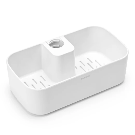 ReNew Shower Caddy White, Rust-Resistant, No-Drill Mounting, Compact & Adjustable, Fits 16–28mm Shower Rods, 2kg Load Capacity - Brabantia - Image 10