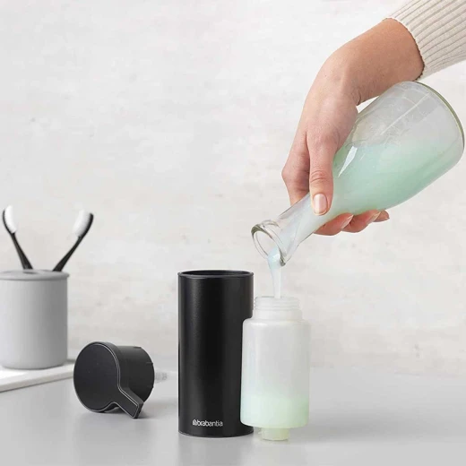 Brabantia Profile Soap Dispenser Matt Black, 200ml, Non-Drip Pump, Easy Refill & Clean, Rust-Resistant, Anti-Slip Base - Brabantia - Image 2