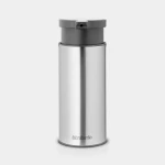 Brabantia Profile Soap Dispenser Matt Steel, 200ml, Non-Drip Pump, Easy Refill & Clean, Rust-Resistant, Anti-Slip Base - Brabantia