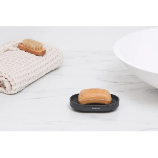 Brabantia MindSet Soap Dish Mineral Infinite Grey, Non-Slip Base, Drainage Design, Corrosion-Resistant, Easy to Clean 8 x 11.94 x 2.54 cm - Brabantia - Image 3