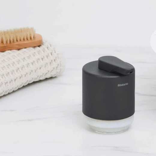 Brabantia MindSet Soap Dispenser Mineral Infinite Grey, 200ml, Non-Drip Pump, Refillable, Corrosion-Resistant, Modern Bathroom Accessory - Brabantia - Image 2