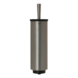 Brabantia Toilet Brush with Holder Platinum Finish Hygienic & Discreet Easy Cleaning Under the Rim Ideal for Humid Areas Comfortable Handle Compact Size: 43 x 13 x 11.5 cm