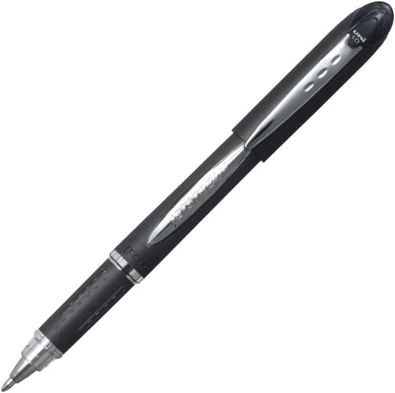 Uni-ball Jetstream Rollerball Pen, Black Ink, 1.0mm Tip,Smooth, Quick-Drying, Refillable, Smudge-Resistant Ballpoint for Left-Handed & Fast Writers - uniball