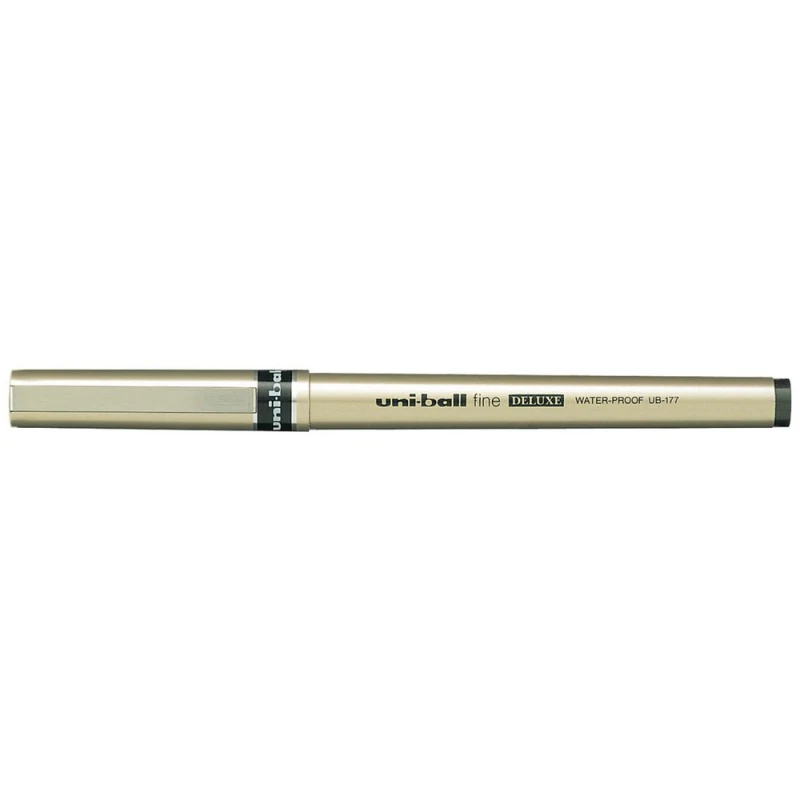 Uni-Ball Deluxe Rollerball Pen UB-177, 0.7mm Fine Tip, Blue Ink Smooth Liquid Ink, Precision Writing, Pack of 1 - uniball