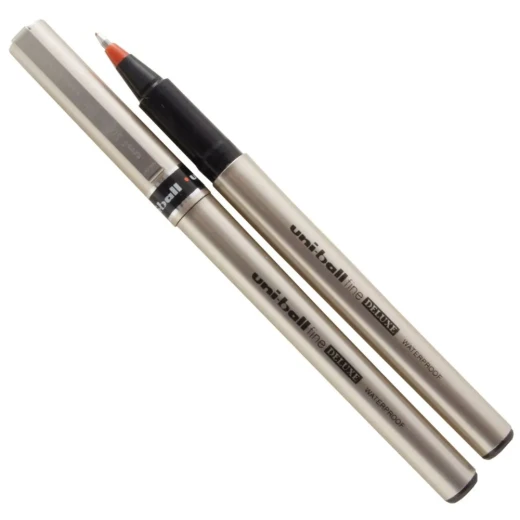 Uni-Ball Deluxe Rollerball Pen UB-177, 0.7mm Fine Tip, Red Ink Smooth Liquid Ink, Precision Writing, Pack of 1 - uniball - Image 2