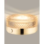 Madame COCO Claire Touch Lamp 10x10x5 cm, Gold Finish Adjustable Brightness, Touch Control, Compact LED Table Lamp for Bedroom, Desk, or Living Room - Madame COCO