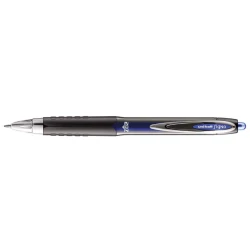 Uni-Ball Signo UMN207 Gel Pen, 0.4 mm Fine Tip, Blue Ink, Smooth Writing, Translucent Barrel, Metal Clip, Precise Gel Rollerball Pen