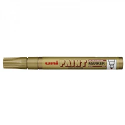 قلم طلاء يوني PX-20 – رأس دائري 2.8 مم، حبر ذهبي, دائم ومقاوم للماء، يكتب على المعدن والخشب والزجاج والبلاستيك والقماش والحجر من يوني بول