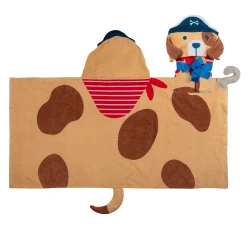 Stephen Joseph, Kids Hooded Bath Beach Towel, Girls and Boys Towel, Swim Pool Cover Up Super Absorbent Cute Characters, Dog