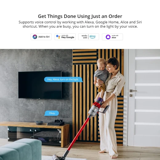 مفتاح ميكانيكي ذكي من SONOFF، مفتاح إضاءة ذكي يعمل عبر WiFi بتردد 2.4GHz، زر واحد، يتطلب سلك محايد، متوافق مع Alexa وGoogle Home، نوع SONOFF M5 86، الموديل: M5-1C-86 — سونوف - سونوف - Image 3