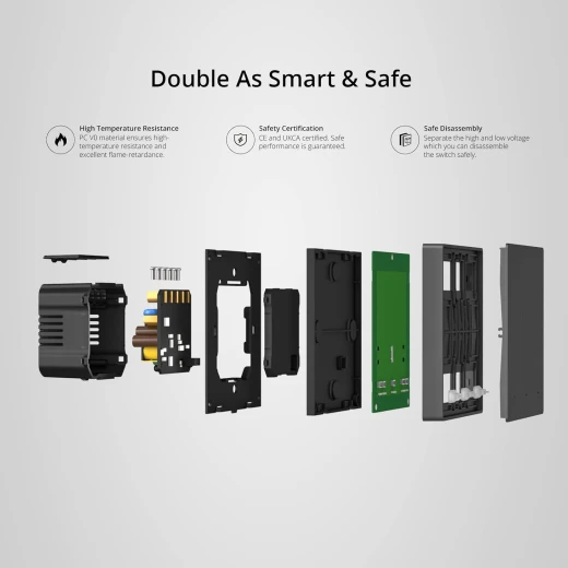 مفتاح ميكانيكي ذكي من SONOFF، مفتاح إضاءة ذكي يعمل عبر WiFi بتردد 2.4GHz، زر واحد، يتطلب سلك محايد، متوافق مع Alexa وGoogle Home، نوع SONOFF M5 86، الموديل: M5-1C-86 — سونوف - سونوف - Image 12