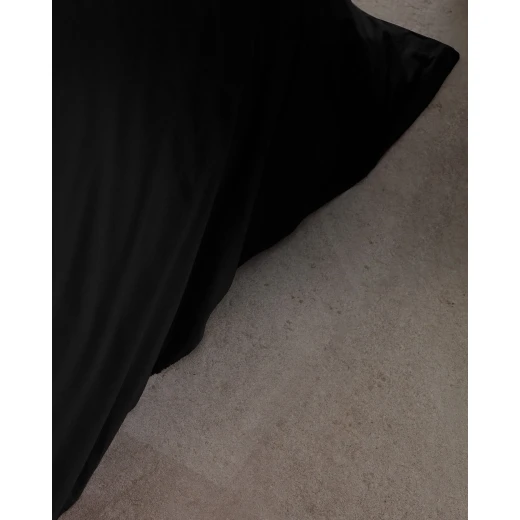 غطاء لحاف مزدوج مانون, 100٪ قطن رانفورس, سادة باللون الأسود ,200×220 سم ,مجموعة تايملِس,صناعة تركية من مدام كوكو - مدام كوكو - Image 5