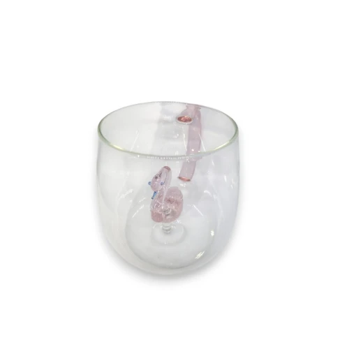Timeless Gifts Elegant Glass Cup with Pink Flamingo Design, 350ml, 1 Piece, Aesthetic Cup for Hot & Cold Drinks,Cute Gift for Her - Timeless gifts - Image 2