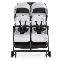 Chicco Ohlala Twin Stroller Silver Lightweight 