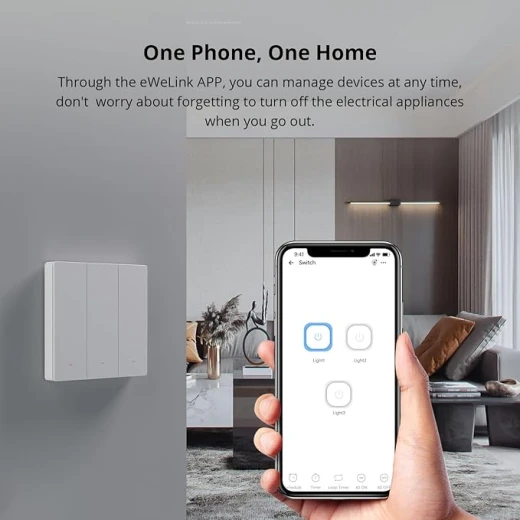 SONOFF M5-2C-86W SwitchMan 2 Gang Smart Wall Switch (Matter), Remote/Voice Control, Share Control, Smart Scene, Countdown Timing, 2.4GHz Wifi, 2200W Max Power, Works with Alexa & Google Home, White - Sonoff - Image 3