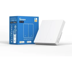 سونوف M5-2C-86W سويتش مان مفتاح حائط ذكي ثنائي العصابة (ماتر)، تحكم عن بعد/صوتي، تحكم بالمشاركة، مشهد ذكي، توقيت تنازلي، واي فاي 2.4 جيجاهرتز، طاقة قصوى 2200 واط، يعمل مع أليكسا وجوجل هوم، أبيض
