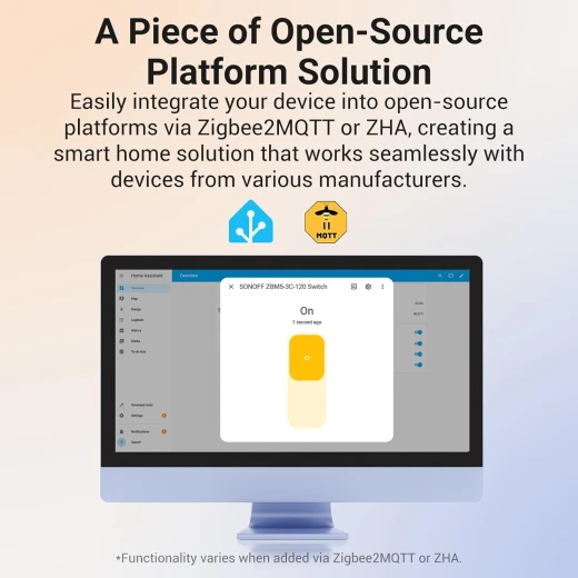 مفتاح إضاءة ذكي من سونوف Zigbee، محور SONOFF Zigbee المطلوب، قاطع ذكي، مفتاح ذكي بدون محايد أو مع محايد، تحكم صوتي مع Alexa Google Home، مفتاح Zigbee ZBM5-2C-120W - سونوف - Image 6