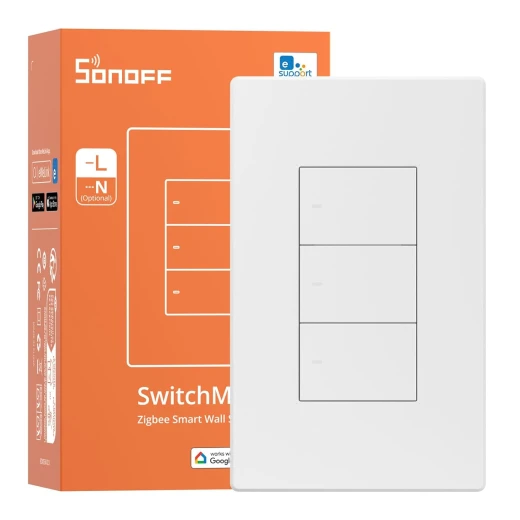 SONOFF Zigbee Smart Light Switch, Required SONOFF Zigbee Hub, Interruptor Inteligente, Smart Switch No Neutral or with Neutral, Voice Control with Alexa Google Home, Zigbee Switch ZBM5-3C-120W SONOFF Zigbee Smart Light Switch, Required SONOFF Zigbee Hub, Interruptor Inteligente, Smart Switch No Neutral or with Neutral, Voice Control with Alexa Google Home, Zigbee Switch ZBM5-3C-120W