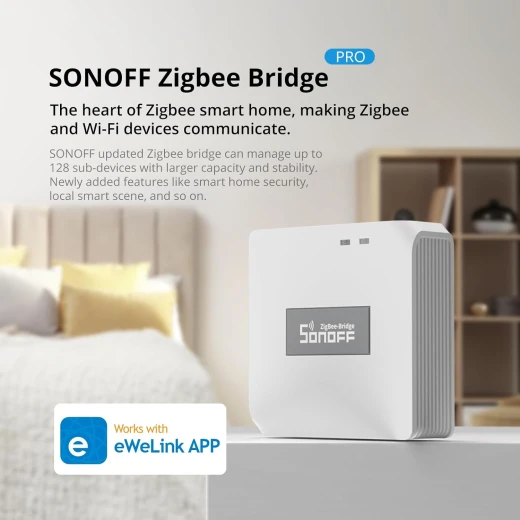 SONOFF Zigbee Bridge Pro Hub, ZigBee 3.0 Smart Gateway, APP Control and Multi-Device Management, Compatible with SONOFF Zigbee Devices - Sonoff - Image 2