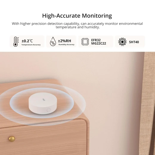 مستشعر درجة الحرارة والرطوبة SONOFF SNZB-02P Zigbee، مقياس حرارة داخلي ومقياس رطوبة مع تنبيه، يعمل مع Alexa وGoogle Home للمراقبة عن بُعد وأتمتة المنزل، يتطلب محور ZigBee 3.0 (1) - سونوف - Image 8