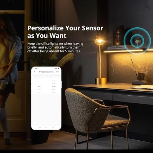 مستشعر الوجود البشري من سونوف SNZB-06P Zigbee، كاشف حركة ذكي Zigbee مع رادار cmWave بتردد 5.8 جيجاهرتز، يتطلب جسر ZigBee (1) - سونوف - Image 5