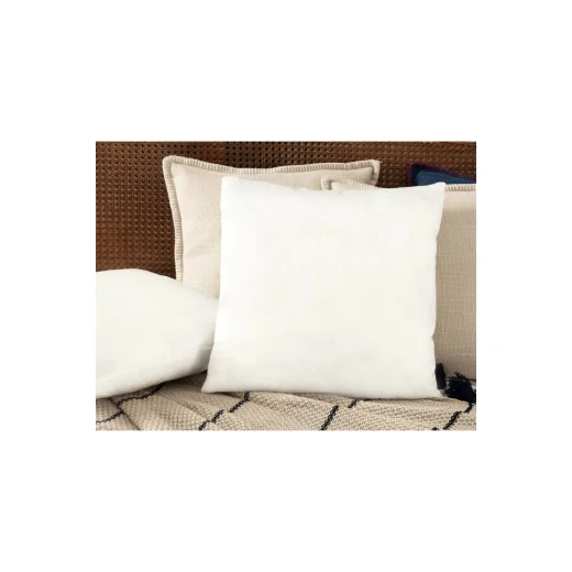 وسادة ديكور داني بيضاء، مقاس 45×45 سم، مربعة، بحشوة بوليستر 100% وغطاء غير منسوج من مدام كوكو وسادة ديكور داني بيضاء، مقاس 45×45 سم، مربعة، بحشوة بوليستر 100% وغطاء غير منسوج من مدام كوكو