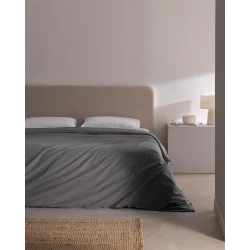 Madame COCO Manon Double Duvet Cover - 100% Cotton Ranforce, Anthracite, 200x220 cm - Soft & Durable Timeless Collection