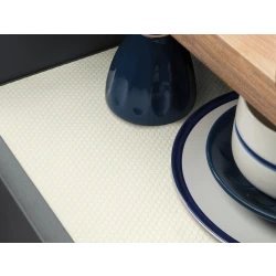 Madame COCO Gina Shelf Cover, Ecru, Non-Slip, Easy to Clean, Cut-to-Size EVA Liner for Drawers, Cabinets & Shelves, 45x150 cm