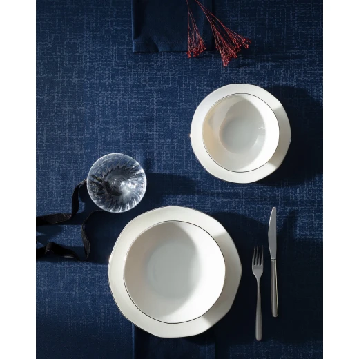 Madame COCO Collin 6-Person 24-Piece Dinnerware Set - White/Silver - Madame COCO - Image 4