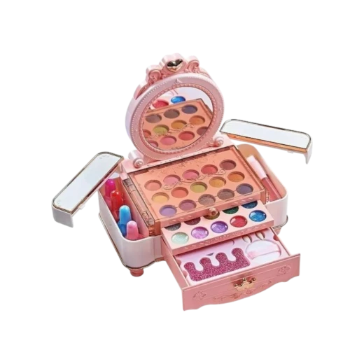 Kids Makeup Kit for Girls, All-in-One Beauty Set with Mirror, Safe Non-Toxic Washable Makeup, Eyeshadows, Lipsticks, Brushes, Pretend Play Toy for Kids Ages 3+ Kids Makeup Kit for Girls, All-in-One Beauty Set with Mirror, Safe Non-Toxic Washable Makeup, Eyeshadows, Lipsticks, Brushes, Pretend Play Toy for Kids Ages 3+