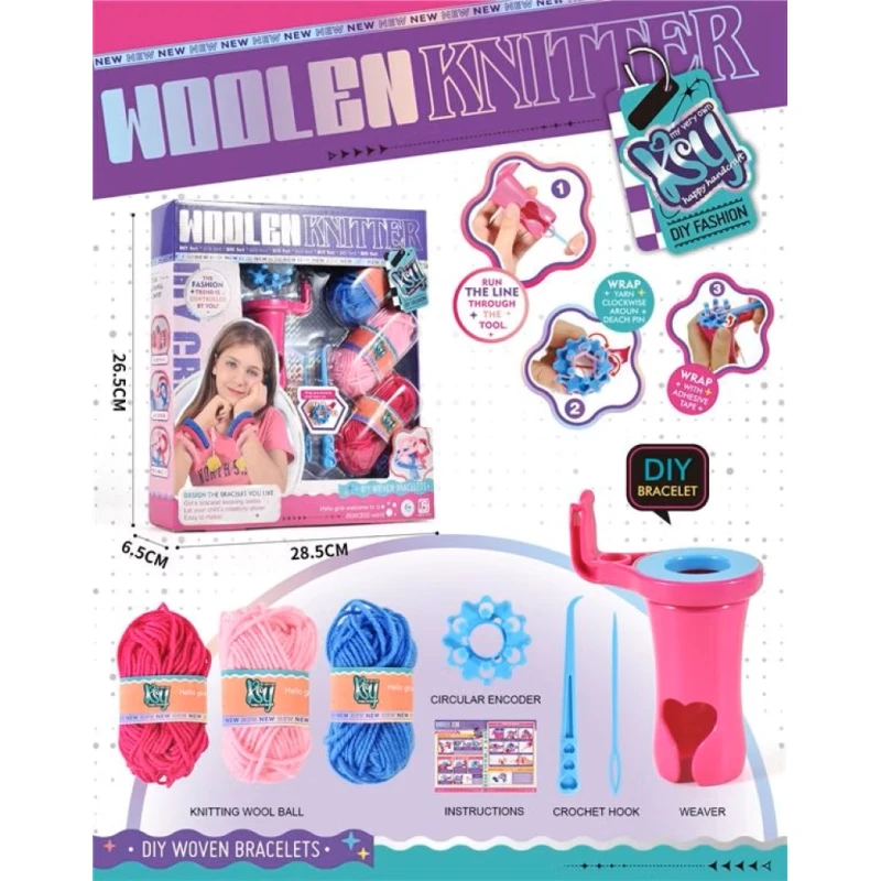 منتج أطفال مميز - Pearl Bracelet Making Kit, DIY Jewelry Craft Set for Girls with Beads, Threads & Tools, Make Your Own Bracelets, Creative Gift for Kids & Teens - ماي دولي
