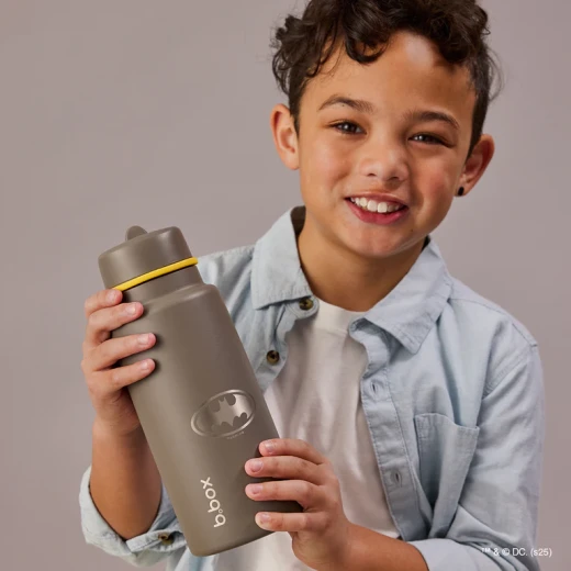 B.Box Thermo Bottle 1L, Batman Stainless Steel Water Bottle with Mouthpiece, Triple Layer Insulated Thermos, Leak-Proof Flip Top with Straw, BPA-Free, Keeps Drinks Cold for 46 Hours - B.Box - Image 2