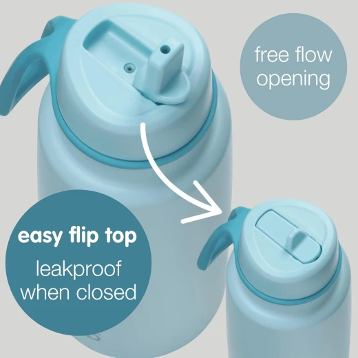 b.box Triple Insulated 34oz Water Bottle w/Stainless Steel Straw. 46 Hours Cold. Leak Proof Tumbler with Lid and Straw for Travel, Gym & School. BPA Free Sports Water Bottles. - B.Box - Image 2