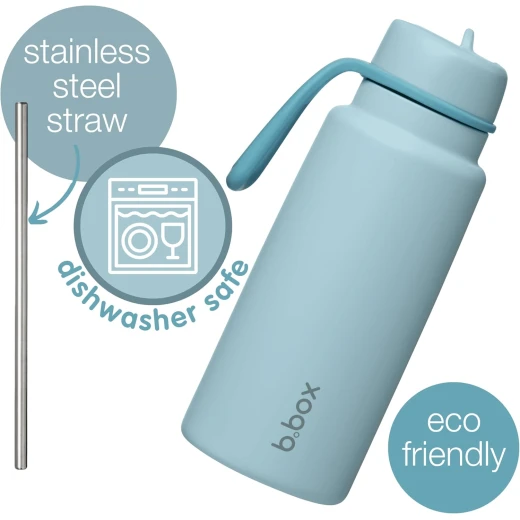 b.box Triple Insulated 34oz Water Bottle w/Stainless Steel Straw. 46 Hours Cold. Leak Proof Tumbler with Lid and Straw for Travel, Gym & School. BPA Free Sports Water Bottles. - B.Box - Image 5