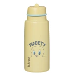 b.box Looney Tunes Thermal Bottle 1L, Triple Layer Insulated Stainless Steel Water Bottle, Foldable Spout with Straw, Leak-Proof Thermos for Kids, BPA-Free - B.Box