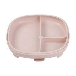 b.box 2-in-1 Suction Plate with Divider, Adjustable Baby Feeding Plate for Self-Feeding, Removable Suction Base & Divider, BPA-Free, Dishwasher & Microwave Safe