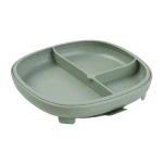b.box 2-in-1 Suction Plate with Divider, Adjustable Baby Feeding Plate for Self-Feeding, Removable Suction Base & Divider, BPA-Free, Dishwasher & Microwave Safe sage - B.Box