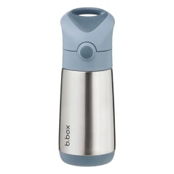 b.box 350ml Insulated Drink Bottle, Chill Out, Triple Layer Stainless Steel Thermos for Kids, Leak-Proof with Silicone Straw & Carry Handle, BPA-Free, Keeps Drinks Cold 8h / Warm 6h