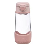 b.box 450mL Sport Spout Kids Water Bottle for School, Sports, Travel, Daycare. Leakproof, Spill Proof, Dishwasher Safe Easy Grip Triangle Shape, Durable Tritan Material BPA Free Blush crush - B.Box
