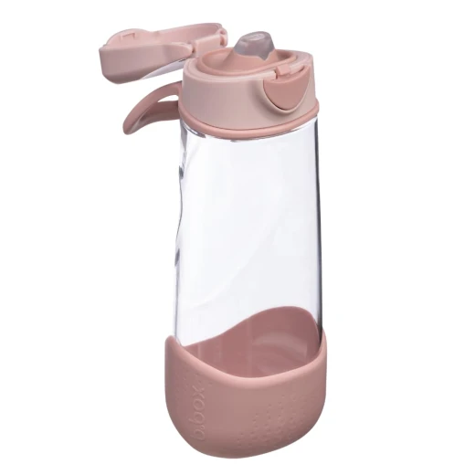 b.box 450mL Sport Spout Kids Water Bottle for School, Sports, Travel, Daycare. Leakproof, Spill Proof, Dishwasher Safe Easy Grip Triangle Shape, Durable Tritan Material BPA Free Blush crush - B.Box - Image 2